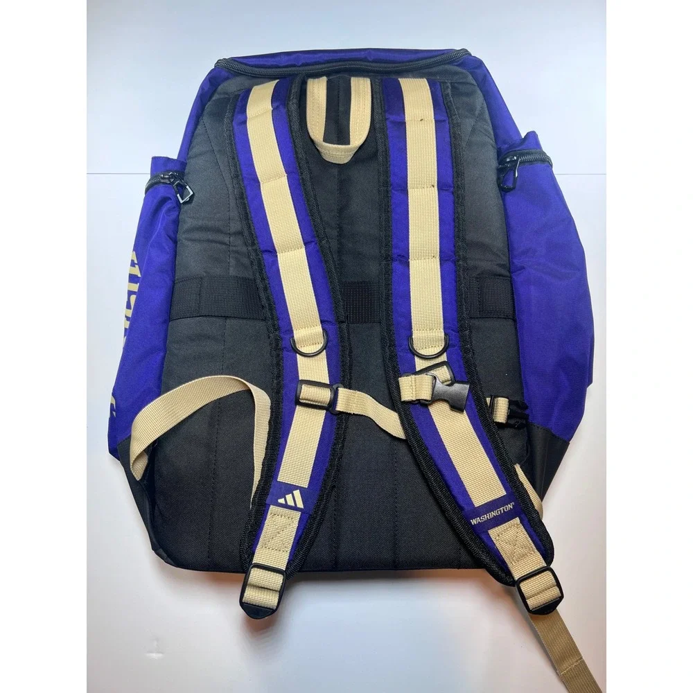 Adidas Backpack Unisex OS Purple Washington Huskies 5-Star Team 2 NCAA Bag